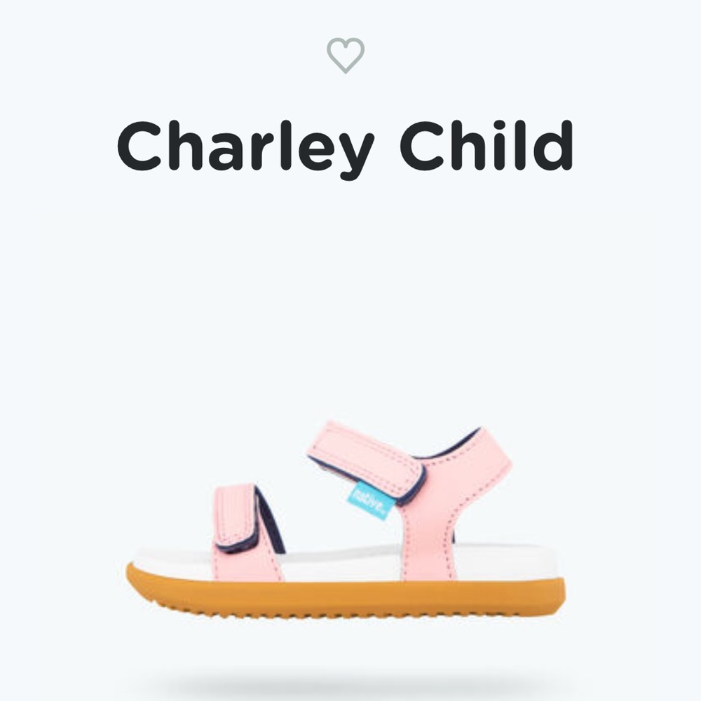 Pink Charlie Child Native Sandals (little girl)